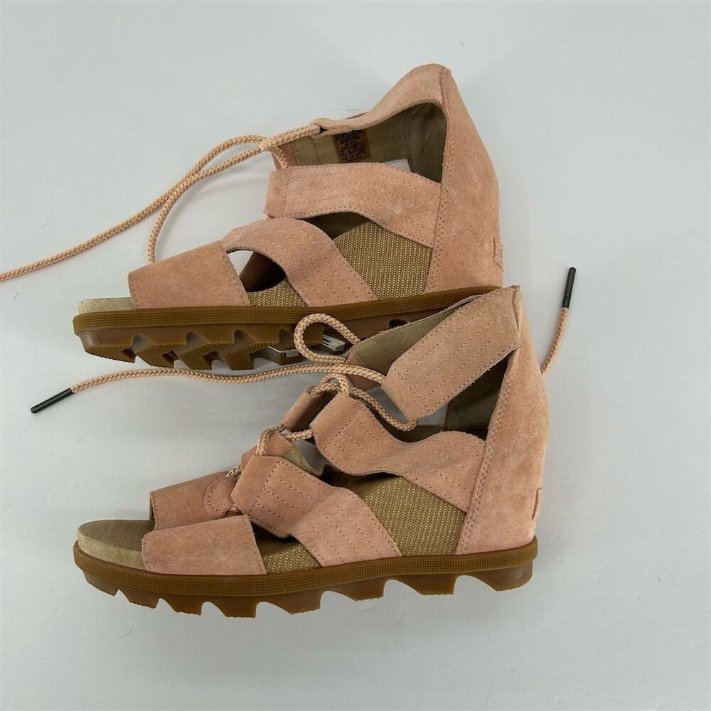 Sorel Women's Joanie II Lace Wedge Sandals Pink Blush Size 8.5 Gladiator - Picture 8 of 13